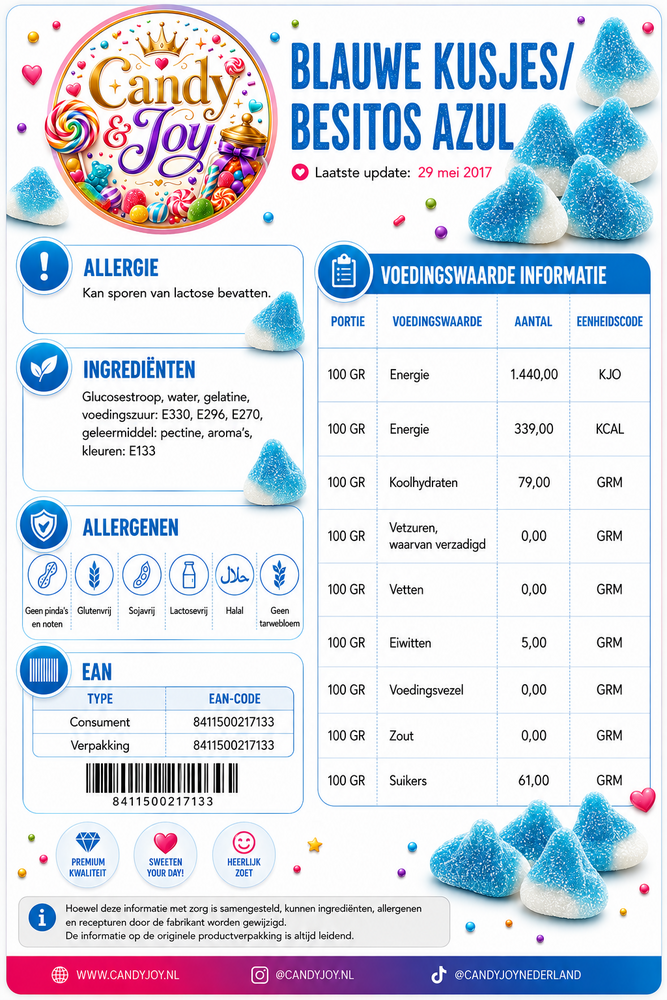 Blauwe kusjes