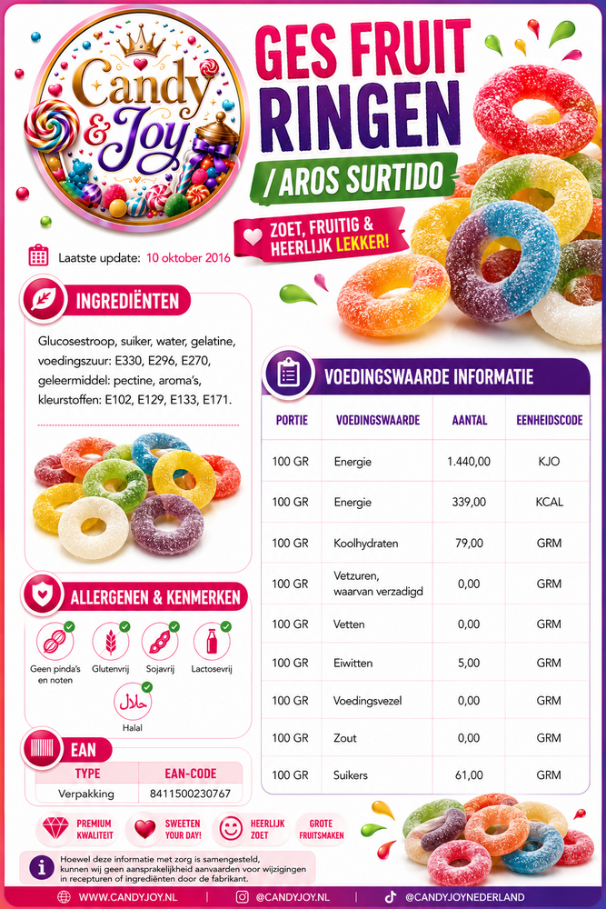 Gesorteerde Fruitringen