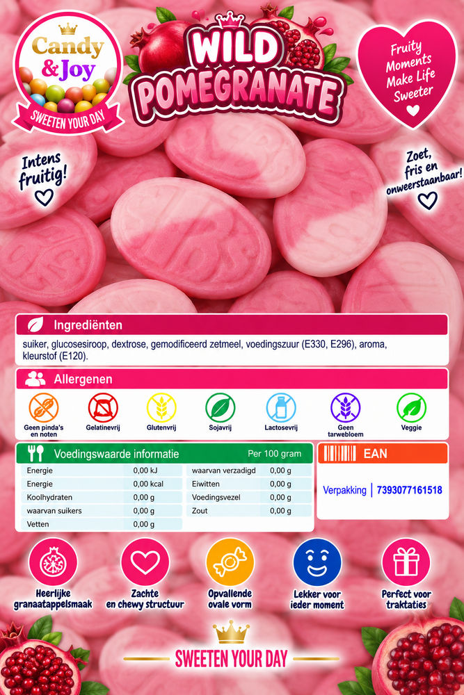 Bubs Aardbei Granaatappel Ovals
