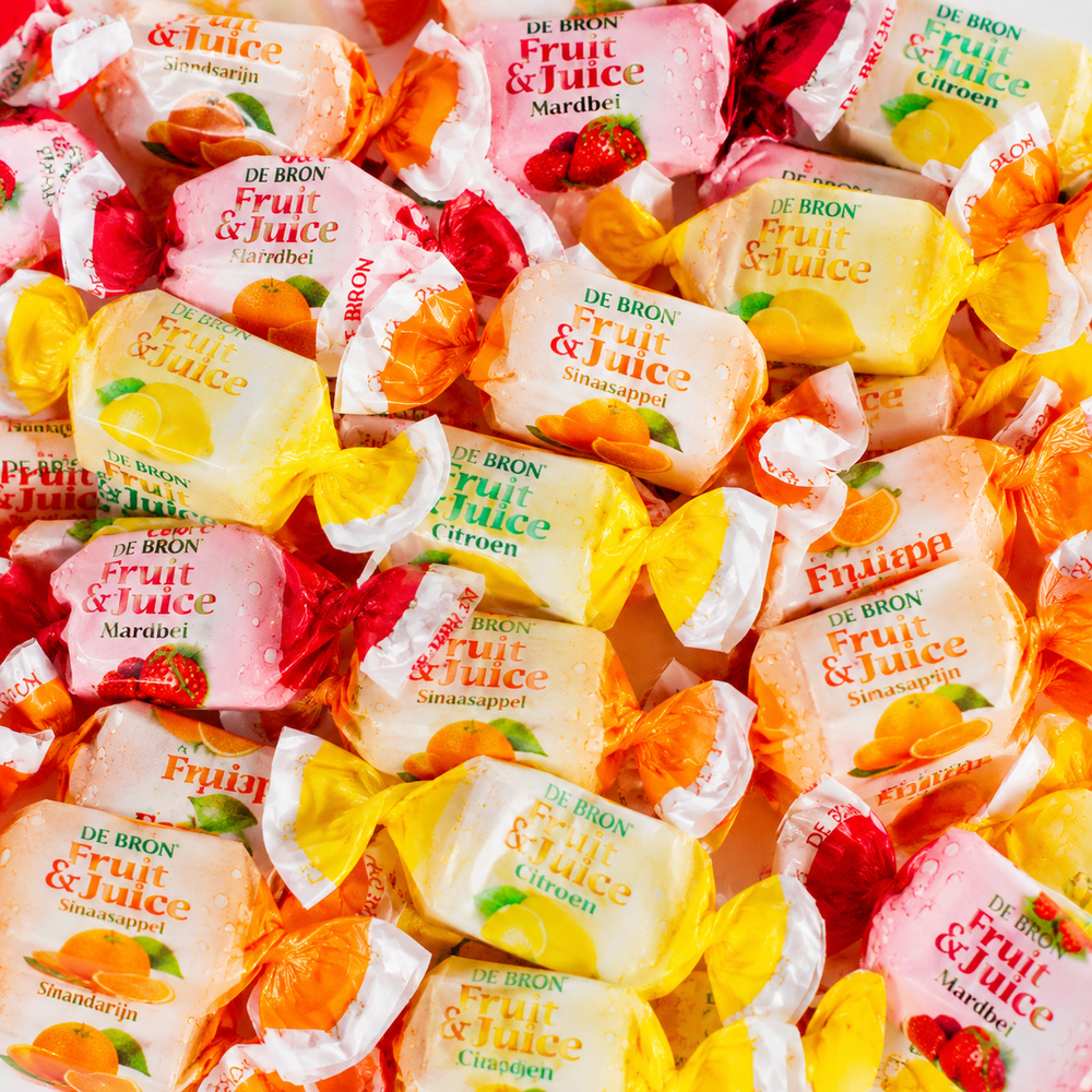 De Bron Fruitjuice Toffee Sugarfree