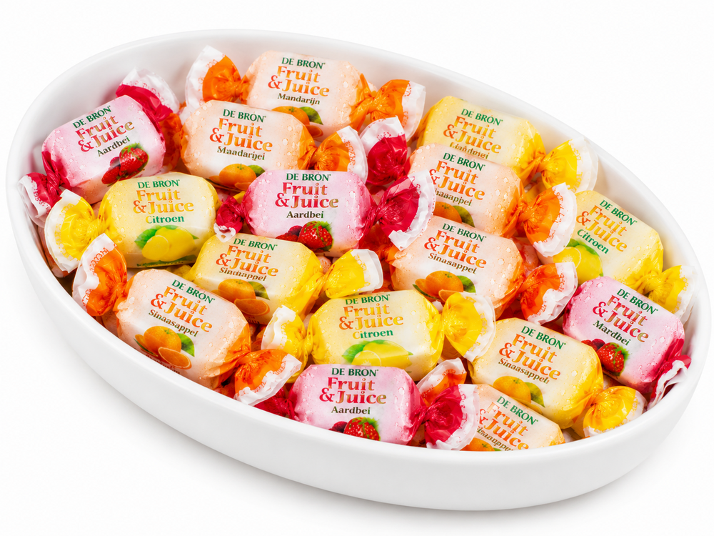 De Bron Fruitjuice Toffee Sugarfree