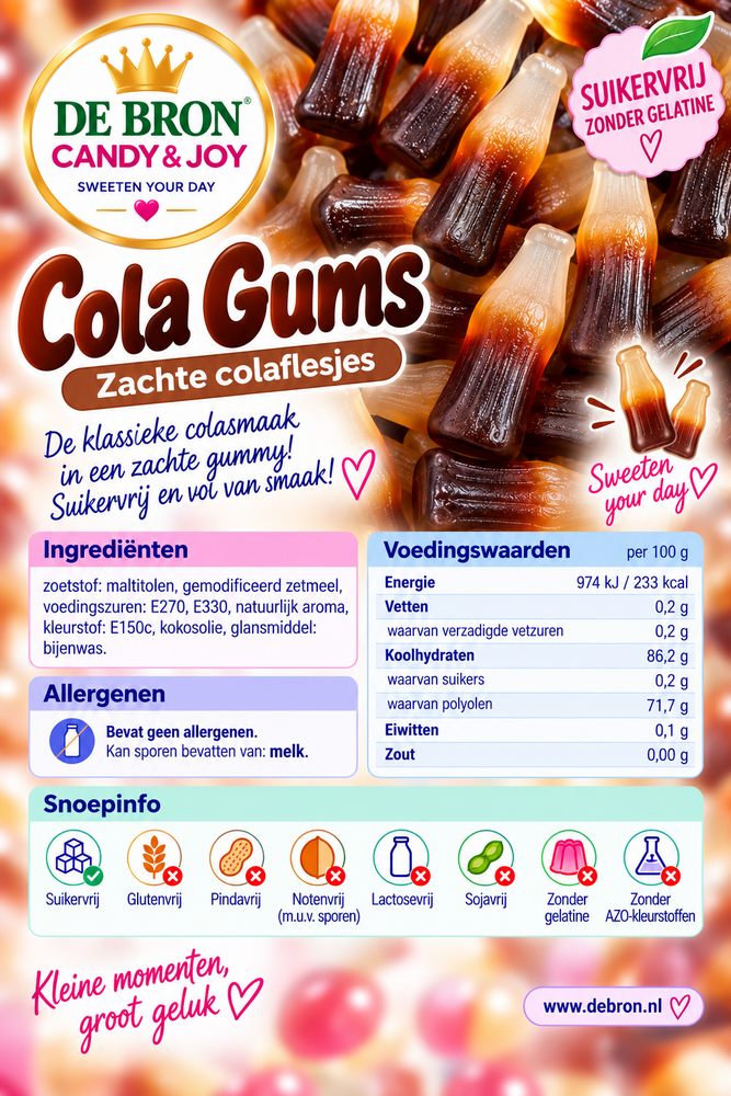 De Bron Cola Gums Sugarfree