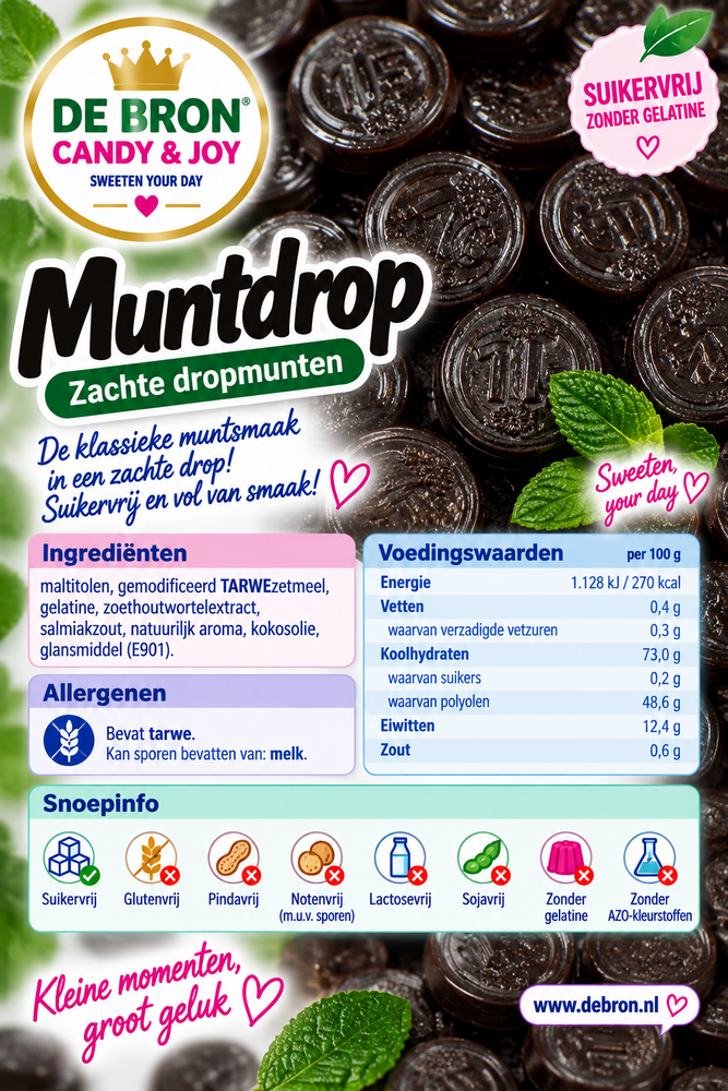 De Bron Muntendrop Sugarfree