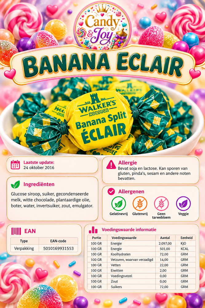Walkers Banana Split Eclairs