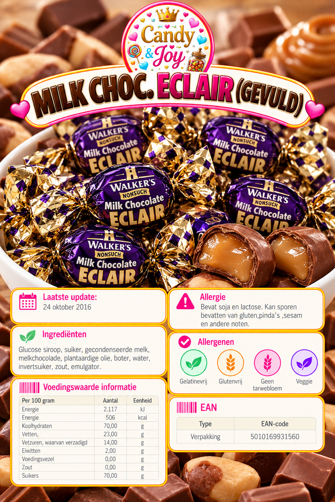 Walkers Milk Chocolate Eclairs