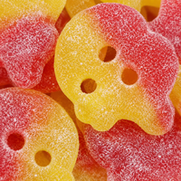 Bubs Sour Skulls geel/rood